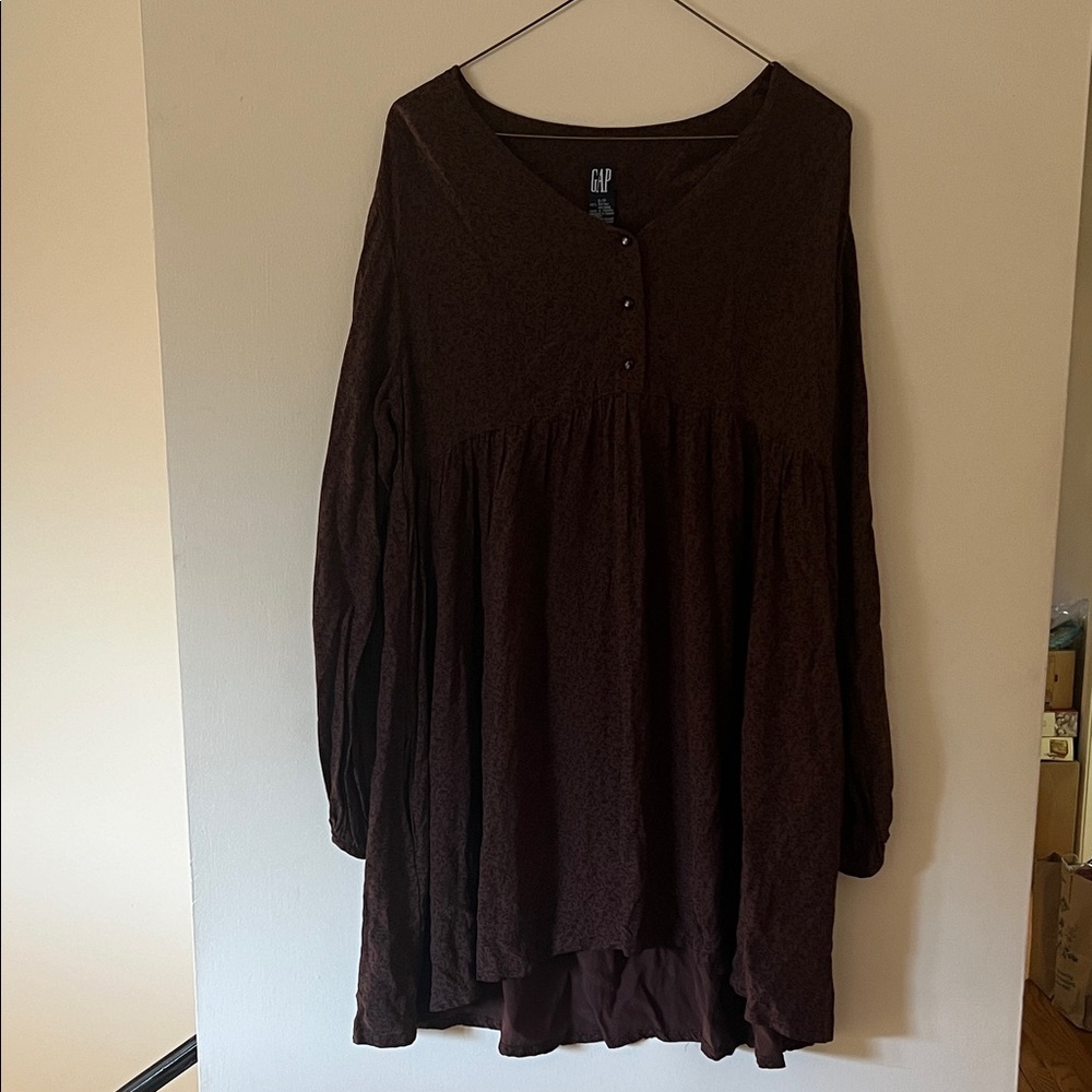 Vintage GAP Dark Brown Long Sleeve Blouse